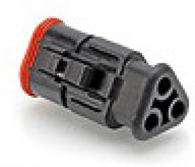 AT06-3S-SR01BLK, Automotive Connectors Plug 3-Way Strain Relief Black AT06-3S-SR01BLK, Automotive Connectors Plug 3-Way Strain Relief Black