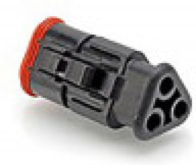 AT06-3S-SR01BLK, Automotive Connectors Plug 3-Way Strain Relief Black AT06-3S-SR01BLK, Automotive Connectors Plug 3-Way Strain Relief Black