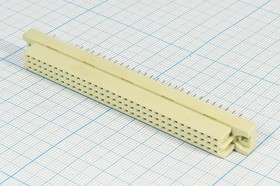 Разъем (прямоугольный соединитель) DIN41612 розетка, шаг P2.54, контакты 96HP[A+C], на плату