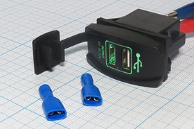 Гнездо питания USB2, 14ВDC/5В-3,1А, 2T, с подсветкой синей, USB YJ-UCC004; №13255 гн пит USB2\14ВDC/5В-3,1А\ 2T\\\ILсин\USB YJ-UCC004 Гнездо питания USB2, 14ВDC/5В-3,1А, 2T, с подсветкой синей, USB YJ-UCC004; №13255 гн пит USB2\14ВDC/5В-3,1А\ 2T\\\ILсин\USB YJ-UCC004
