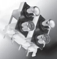 KLP42X-62-YY/YY/YY, RCA Phono Connectors 2 X 3 RCA JACK YEL/YEL/YEL