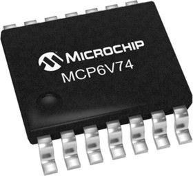 MCP6V74-E/ST, MCP6V74-E/ST, Op Amp, RRIO, 2MHz, 2 5.5 V, 14-Pin TSSOP