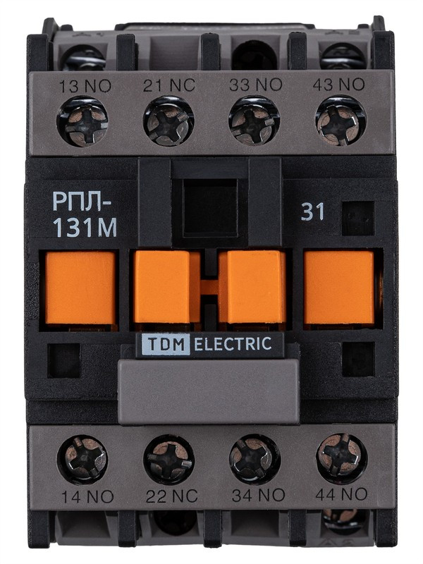 РПЛ-131М УХЛ4Б, 16А, 230В 50Гц, 3НО+1НЗ TDM РПЛ-131М УХЛ4Б, 16А, 230В 50Гц, 3НО+1НЗ TDM