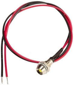 MPR3YDW12.0, LED Panel Mount Indicators 3mm Ylw Diff 12in Mtl Panel Mnt Ind.