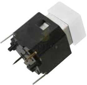 CFPB-1CC-4W1, Кнопочный переключатель, CFPB, SPST, Выкл.-(Вкл.), Квадратный, Белый