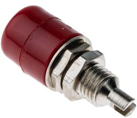 IBU401/RT, Red Female Banana Socket, 4 mm Connector, Solder Termination, 20A, 30 V ac, 60V dc, Nickel Plating