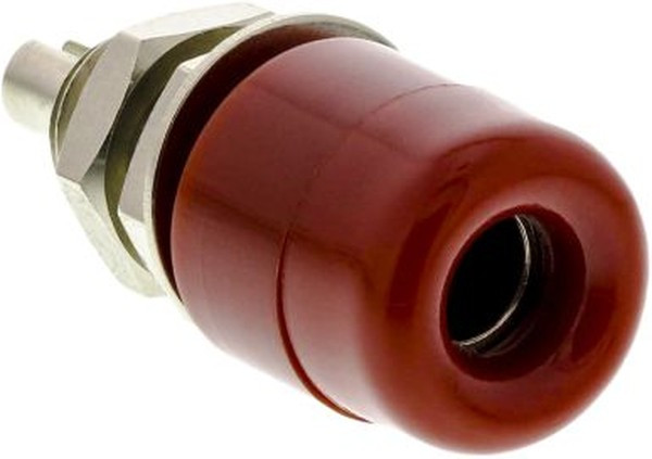 IBU401/RT, Red Female Banana Socket, 4 mm Connector, Solder Termination, 20A, 30 V ac, 60V dc, Nickel Plating IBU401/RT, Red Female Banana Socket, 4 mm Connector, Solder Termination, 20A, 30 V ac, 60V dc, Nickel Plating