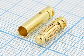 Клемма штекер/гнездо "I", 3,0[контакт], Au, Plug3,0M/F