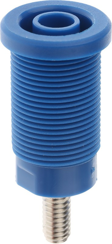 SEB 6445 NI / BL, Blue Female Banana Socket, 4 mm Connector, Screw Termination, 32A, 1000V, Nickel Plating SEB 6445 NI / BL, Blue Female Banana Socket, 4 mm Connector, Screw Termination, 32A, 1000V, Nickel Plating