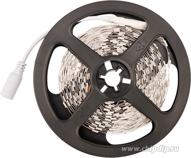 141-464, Лента светодиодная 12В, SMD5050, 14,4Вт/м, 60 LED/м, зеленый, 10мм, 5м, IP20