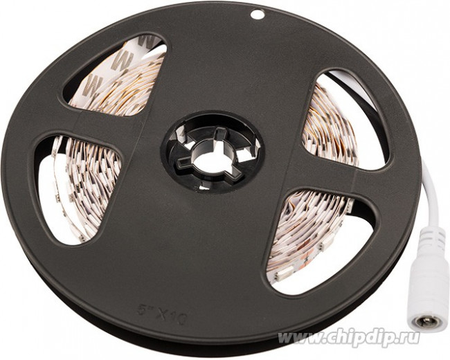 141-464, Лента светодиодная 12В, SMD5050, 14,4Вт/м, 60 LED/м, зеленый, 10мм, 5м, IP20