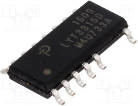LYT3316D, IC: PMIC; AC/DC switcher,контроллер LED; 85?265В; Ubr: 650В; SO16B LYT3316D, IC: PMIC; AC/DC switcher,контроллер LED; 85?265В; Ubr: 650В; SO16B