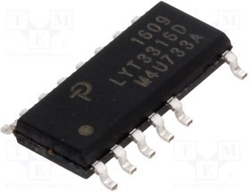 LYT3316D, IC: PMIC; AC/DC switcher,контроллер LED; 85?265В; Ubr: 650В; SO16B