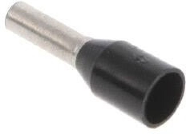 216-224, TERMINAL, FERRULE, 6X1.8MM, CRIMP BLACK