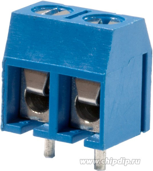 301-021-12, Клеммник винтовой, 2-контактный, 5мм, прямой 301-021-12, Клеммник винтовой, 2-контактный, 5мм, прямой