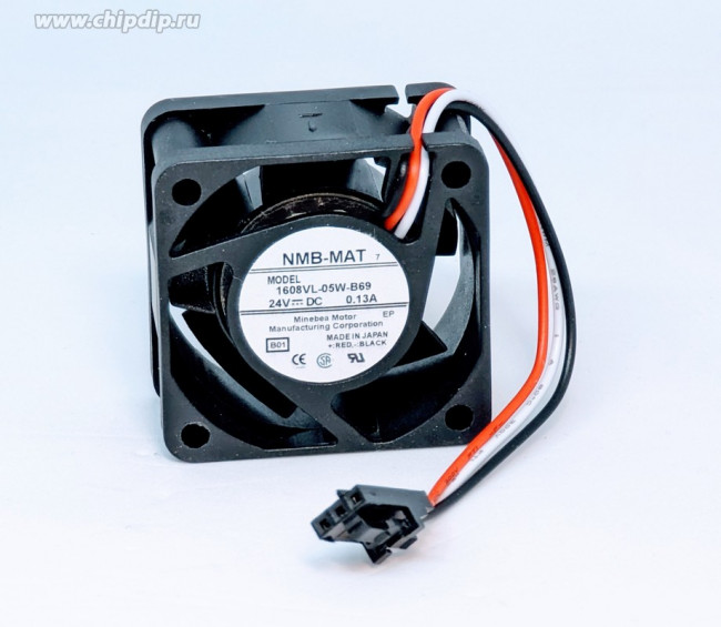 Вентилятор NMB-MAT 1608VL-05W-B69 24v 0.13a 3 pin 40x20