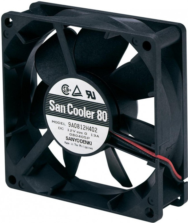9A0812S4011, 9A Series Axial Fan, 12 V dc, DC Operation, 61.8m³/h, 2.16W, 180mA Max, 80 x 80 x 25mm 9A0812S4011, 9A Series Axial Fan, 12 V dc, DC Operation, 61.8m³/h, 2.16W, 180mA Max, 80 x 80 x 25mm