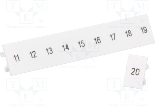 CNL2, Relay Sockets &amp; Hardware 1x10 INDIV ID mkrs w/11-20 for DRSCN