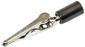 BU-60H-0, Test Clips Black Alligator Steel Clip Acetate Handle - 10 Amp