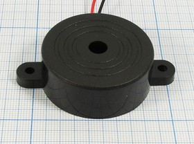 Зуммер пьезоэлектрический с генератором, размер 42x16m60, напряжение 2~8В, частота 2.8кГц, контакты