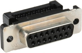 1658612-3, Amplimite HDF-20 15 Way Right Angle Cable Mount D-sub Connector Socket, 2.76mm Pitch 1658612-3, Amplimite HDF-20 15 Way Right Angle Cable Mount D-sub Connector Socket, 2.76mm Pitch