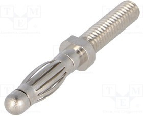 FK1211, Вилка, "банан" 4мм, 32А, 33ВAC, 70ВDC, 35мм, никелированные