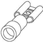 0190170023, Quick Disconnect Terminal 14-16AWG Brass Blue F 22mm Tin InsulKrimp™ Bag