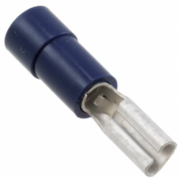 0190170023, Quick Disconnect Terminal 14-16AWG Brass Blue F 22mm Tin InsulKrimp™ Bag