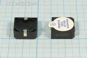 Излучатель звука пьезоэлектрический со встроенным генератором (1.5~16)В, SMD 17x17x7мм; згп 17x17x7\