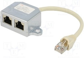 LOG-NP0045, Вилка / гнездо, разветвитель, Конф: 8p8c, "мама"/"папа"