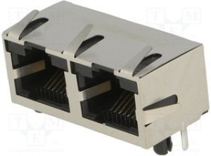 RJHSE538002, Conn RJ-45 F 16 POS 1.02mm Solder RA Thru-Hole 16 Terminal 2 Port RJHSE538002, Conn RJ-45 F 16 POS 1.02mm Solder RA Thru-Hole 16 Terminal 2 Port