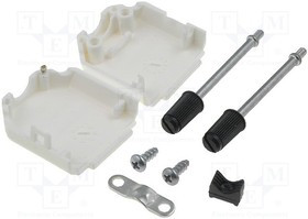 DPPK09-W-K, Корпус: для разъемов D-Sub; D-Sub 9pin,D-Sub HD 15pin; прямой