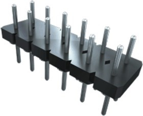 BDL-107-T-E, BDL Series Straight Through Hole Pin Header, 14 Contact(s), 2.54mm Pitch, 2 Row(s), Unshrouded