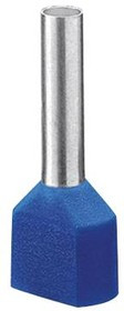 AI-TWIN 2X 2,5 -13 BU, Наконечник на провод, Двойной Провод, 14 AWG, 2.5 мм², 13 мм, Синий, COMBICON AI-TWIN 2X 2,5 -13 BU, Наконечник на провод, Двойной Провод, 14 AWG, 2.5 мм², 13 мм, Синий, COMBICON