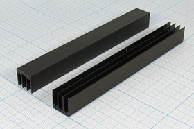 Охладитель (радиатор охлаждения) 150x 17x 16, тип F07, аллюминий, HS213-150, черный