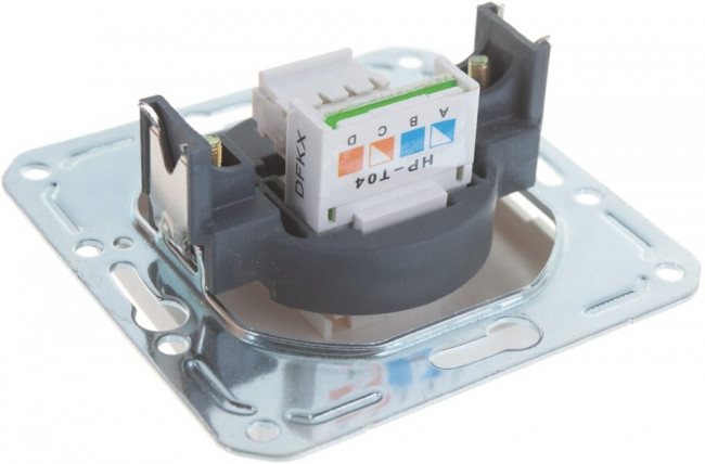 V01-11-F12-M Розетка 1-мест. телеф. RJ -11 бел, м-зм, Magenta 9041 V01-11-F12-M Розетка 1-мест. телеф. RJ -11 бел, м-зм, Magenta 9041