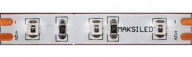 Светодиодная лента 5м, 12В, 4,8Вт/м, 60д/м, ip65, 128Лм/м, желтый, 8мм, ML-R60-2835-Y-LP-ST