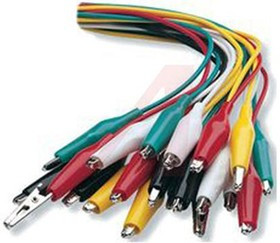 BU-00287, 7A Black, Green, Red, White, Yellow Test lead, 300V Rating - 0.3m Length