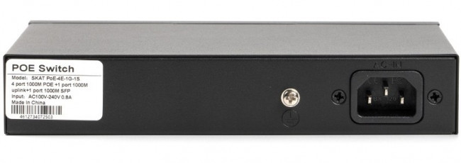 SKAT PoE-4E-1G-1S коммутатор PoE Plus, мощность 80Вт, порты: 4-Ethernet, 1-Uplink, 1-SFP SKAT PoE-4E-1G-1S коммутатор PoE Plus, мощность 80Вт, порты: 4-Ethernet, 1-Uplink, 1-SFP