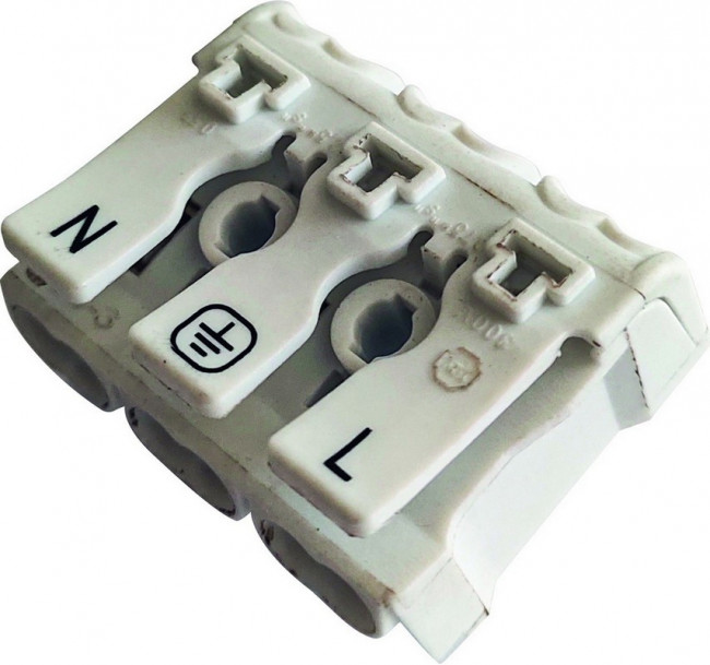 Клемма пружинная соединительная КСП3-L+N, 16A, с монтажными ножками (SBE-sc-3)