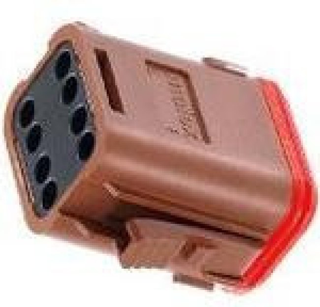 0934454107, Conn Housing PL 6 POS Crimp ST Cable Mount Brown Bag