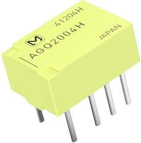 AGQ2004H, Сигнальное реле, 4.5 В DC, DPDT, 2 А, Серия AGQ, Сквозное Отверстие, Без Защелки AGQ2004H, Сигнальное реле, 4.5 В DC, DPDT, 2 А, Серия AGQ, Сквозное Отверстие, Без Защелки