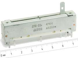 Резистор переменный движковый 15к\А\70мм/4x12\СП3-23Г; №7309 РПдвиж 15к\А\70мм/4x12\СП3-23Г\