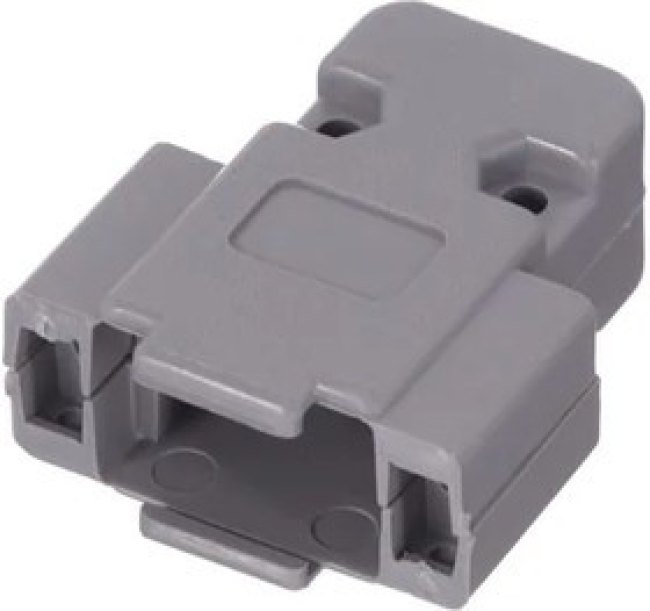 300X10989X, D-Sub Backshells 9P HOOD GREY LONG JACK SCR