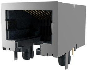 95678-001LF, Modular Connectors / Ethernet Connectors 8P HORIZ CAT 5 W/FILTER