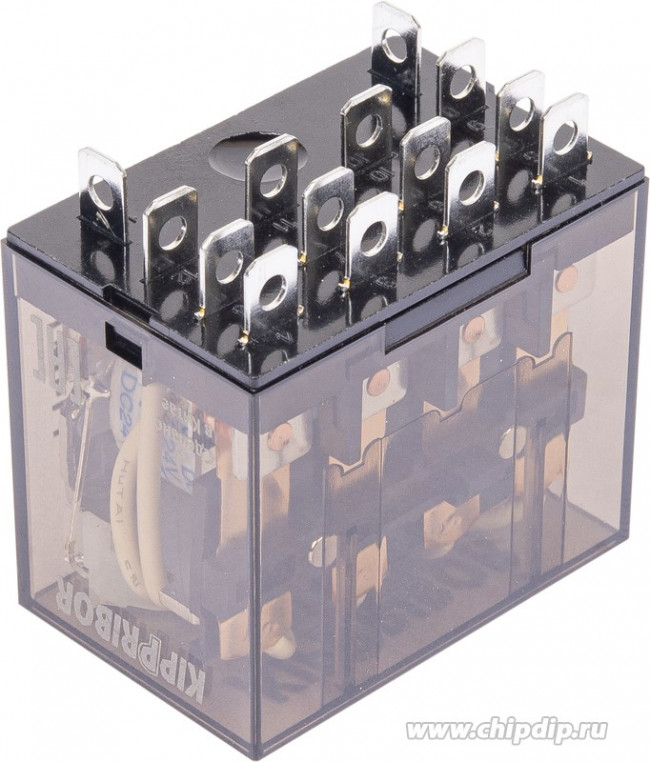 REP-403.DL, Реле 4 пер. 24VDC, 10A/ 250VAC со светодиодом