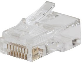 VDV826-729, Modular Connectors / Ethernet Connectors Pass-Thru Modular Data Plugs RJ45-CAT6, 10-Pack