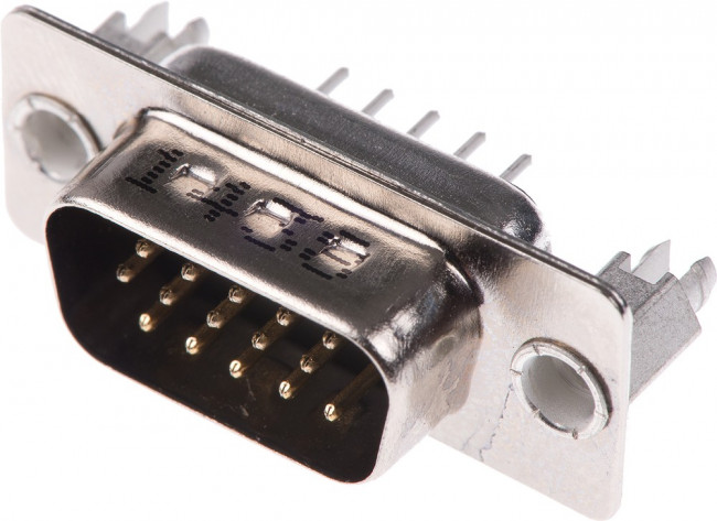 10090928-P154XLF, D-Sub High Density Connectors 15P MALE STRT PIN UNC 4-40 CLINCH NUTS