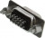 10090928-P154XLF, D-Sub High Density Connectors 15P MALE STRT PIN UNC 4-40 CLINCH NUTS