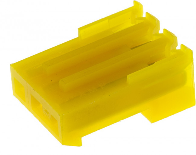 3-640427-3, Headers &amp; Wire Housings CLOSED W/O TABS 3P L.R. yellow 20 AWG